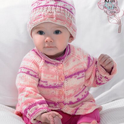 Blanket, Jacket, Cardigan and Hat in King Cole DK - 4007 - Downloadable PDF