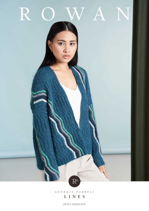 Lines Cardigan in Rowan Kidsilk Haze & Felted Tweed - ZB301-00008-DEP - Downloadable PDF