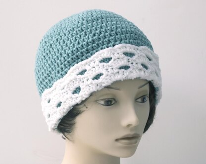 Lace Brim Cloche Hat