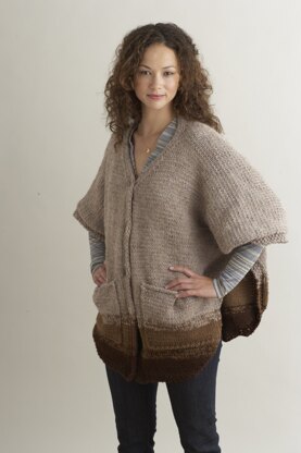 Over Easy Poncho in Lion Brand Wool-Ease