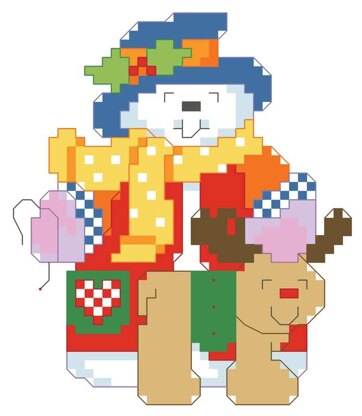 Snowman & Reindeer Big Stitch - PDF