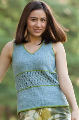 Groovy V-Neck Top in Classic Elite Yarns Cricket - Downloadable PDF