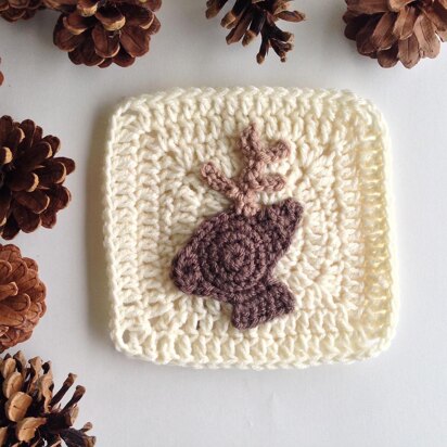 Woodland Deer Granny Square