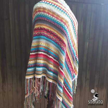 Crochet Poncho Pattern Shabby Chic Bohemian styled poncho pattern for men and women.