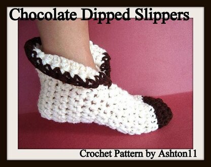 Chocolate Dipped Slippers - Unisex  | Crochet Pattern by Ashton11