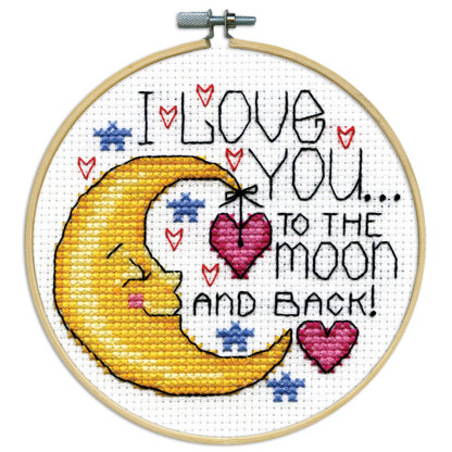 Design Works Moon Cross Stitch Kit - 4in Round