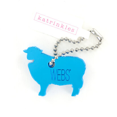 Katrinkles Acrylic Sheep Yarn Cutter w/ WEBS logo
