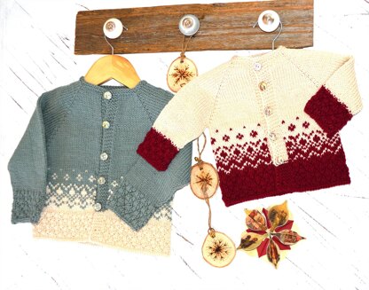 Top down Christmas Nordic Cardigan - P124