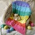Rainbow Aran Baby Blanket