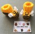 Bumblebee Baby Booties