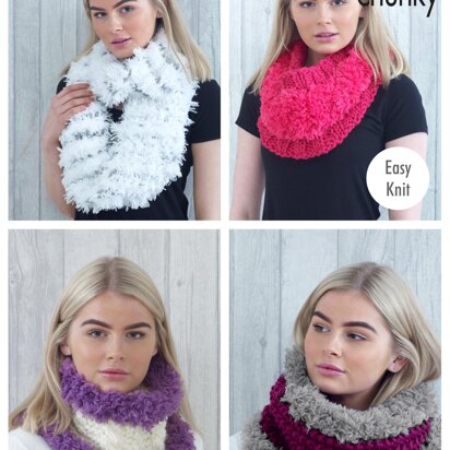 Cowls in King Cole Super Chunky & Tufty - 5201 - Downloadable PDF
