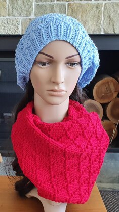 Nicky - diamond stitch scarf or cowl