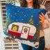 Holiday Camper Crochet Pillow