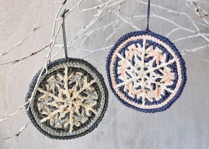 Frozen Snowflake hanging ornament