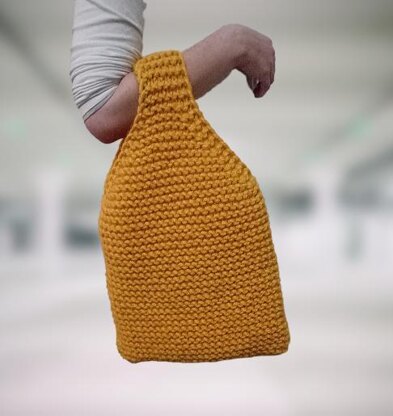 Chunky knit grocery bag