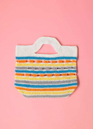 "Summertime Shopper" - Free Bag Crochet Pattern in Paintbox Yarns Cotton DK