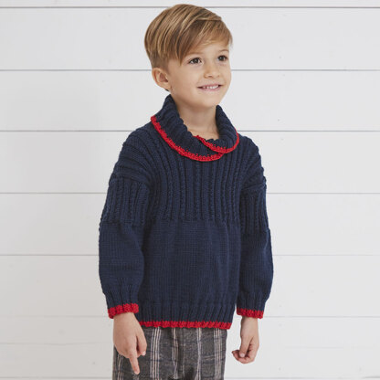 George Jumper - Knitting Pattern for Kids in Debbie Bliss Cashmerino Aran - Downloadable PDF