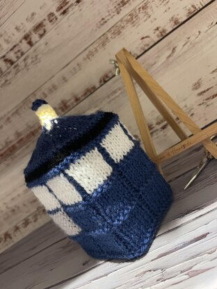 PDF Instant Download Tardis Inspired Knitting Pattern