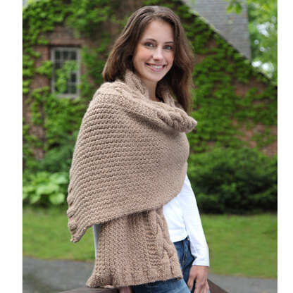 399 Baguette Wrap - Knitting Pattern for Women in Valley Yarns Berkshire Bulky