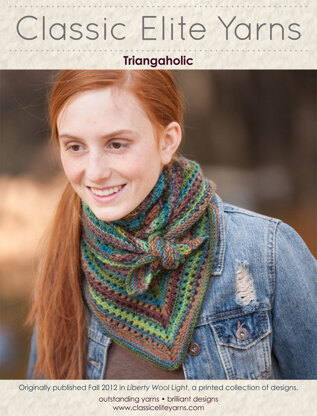 Triangaholic Scarf in Classic Elite Yarns Liberty Wool Light - Downloadable PDF