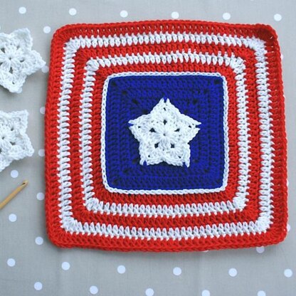 American Star Afghan Block