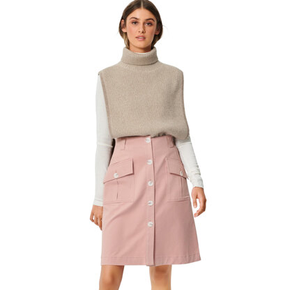 Burda Style Misses' Front Fastening Flared Skirt B5991 - Sewing Pattern