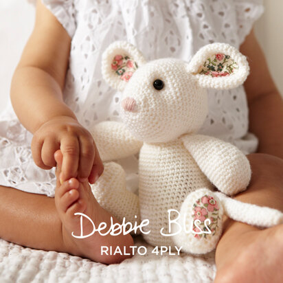 Little Mouse - Toy Crochet Pattern for Kids in Debbie Bliss Rialto 4ply