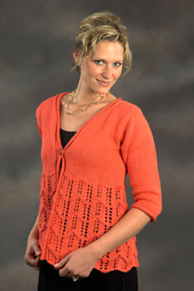 Woman's Flare Jacket in Plymouth Yarn Fantasy Naturale - 2286 - Downloadable PDF