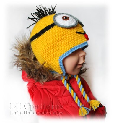 Minion Earflup Hat Crochet Pattern