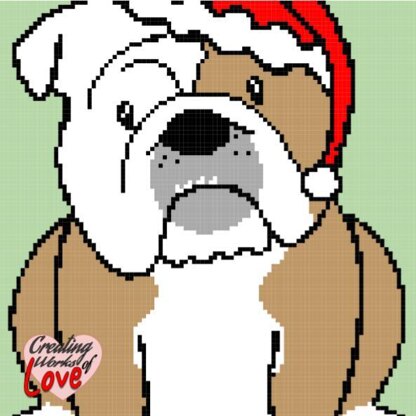 Christmas English Bulldog Stitch Graphgan