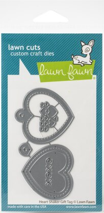 Lawn Fawn Lawn Cuts Custom Craft Die - Heart Shaker Gift Tag