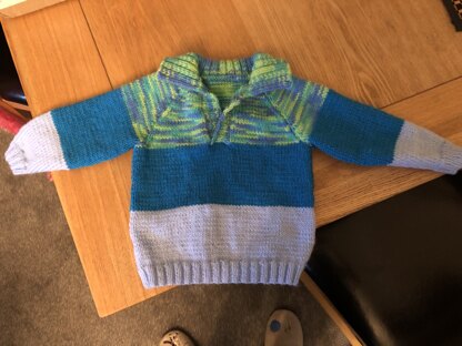 Three colour jumper