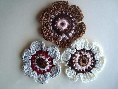 633-F, CROCHET FLOWER