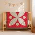 Corner-to-Corner C2C Botanical Graphgan Red Newborn Blanket Crochet PATTERN