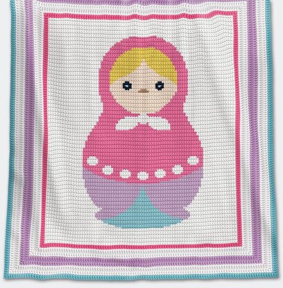 CROCHET Baby Blanket / Afghan - Matrioshka