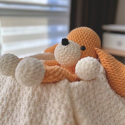 Dog snuggler crochet pattern, Lovey puppy PDF.