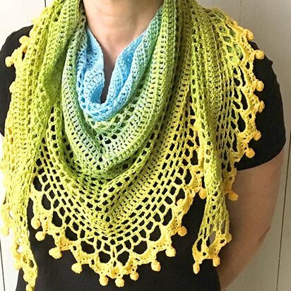 Pom Pom Happiness Shawl