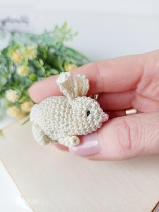 Little bunny toy keychain