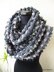 Infinity Gray Scarf With Flower Tutorial Pattern