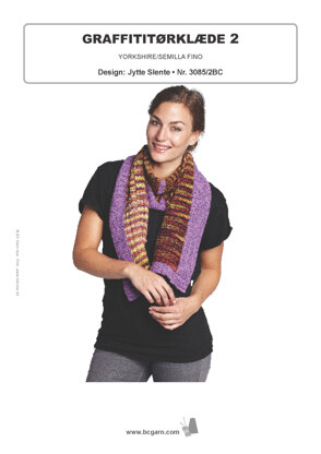 Graffiti Scarf in BC Garn Semilla Fino - 3085/2BC - Downloadable PDF