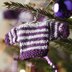 Christmas Glamour Striped Mini Sweater Decoration