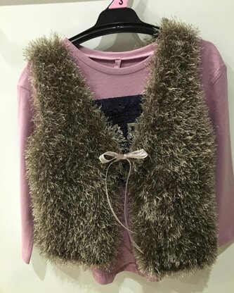 Child's Sleeveless Fur Vest 18m - 10years