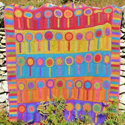 Lollipops Trees Crochet Blanket