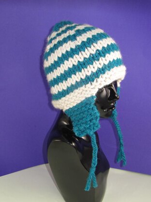 Super Chunky Stripe Trapper Hat