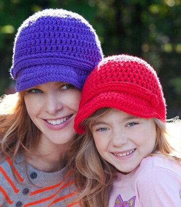 Brimming With Love Hats in Red Heart With Love Solids - LW2906