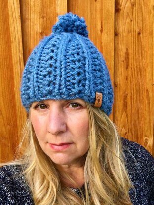 Winter Blues Pom Pom Hat