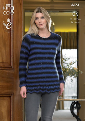 Hoodie and Sweater in King Cole Galaxy DK - 3673