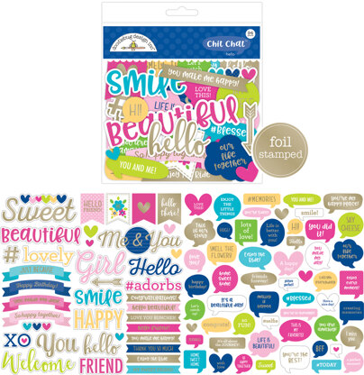 Doodlebug Odds & Ends Chit Chat Die-Cuts - Hello, 94/Pkg