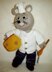 Knitting Pattern – Mouse Chef Toy  Soft Toy with Clothes and Cheese – Intermediate Level DIY Tutorial