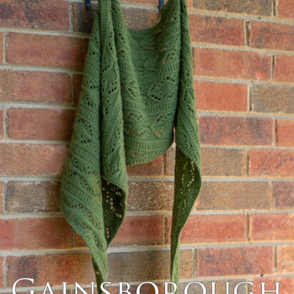 Women's Shawl Gainsborough in Universal Yarn Fibra Natura Cashmere Lusso - Downloadable PDF